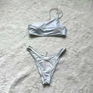 Silver iridescent Forever 21 bikini